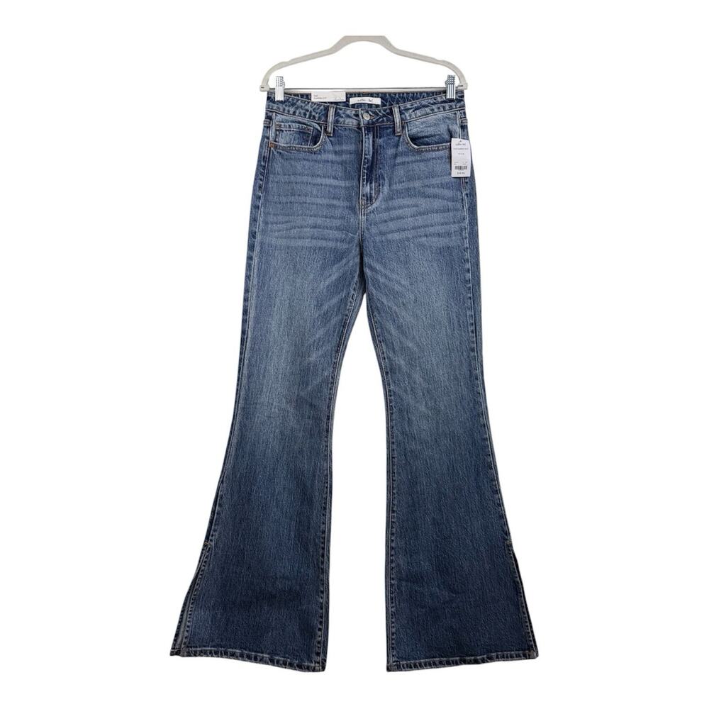 NWT Buckle Willow & Root The Flared Out Jeans 29 Long High Waisted Stonewash